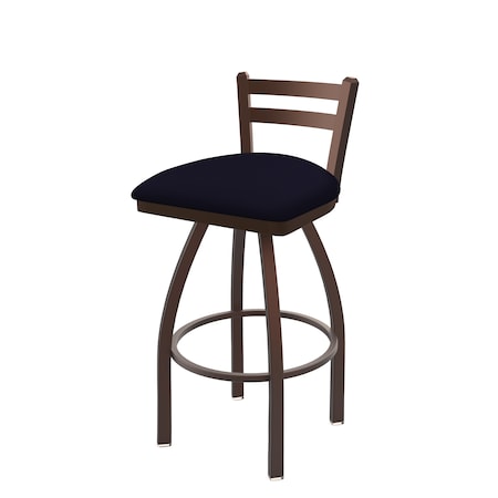 Holland Bar Stool Co 25" Low Back Swivel Counter Stool, Bronze Finish, Canter Twilight Seat 41125BZ002